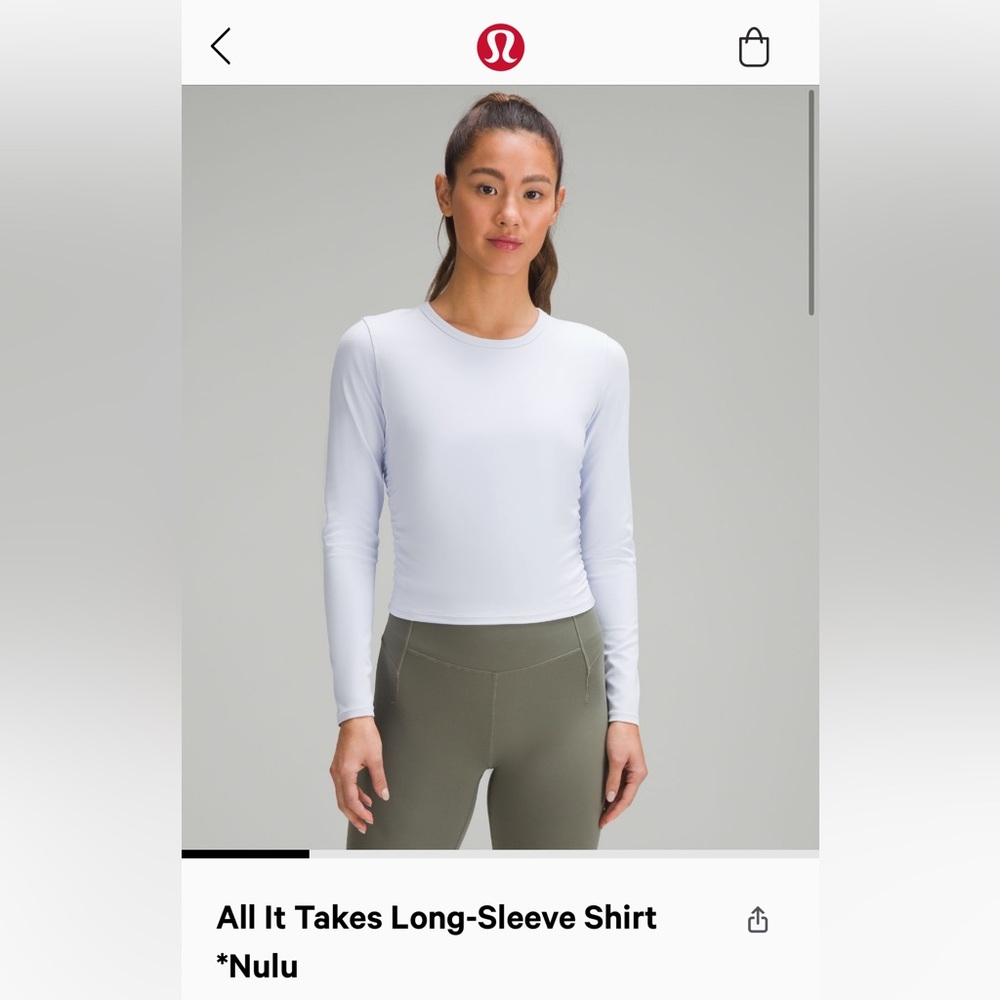 Lululemon all it takes long sleeve